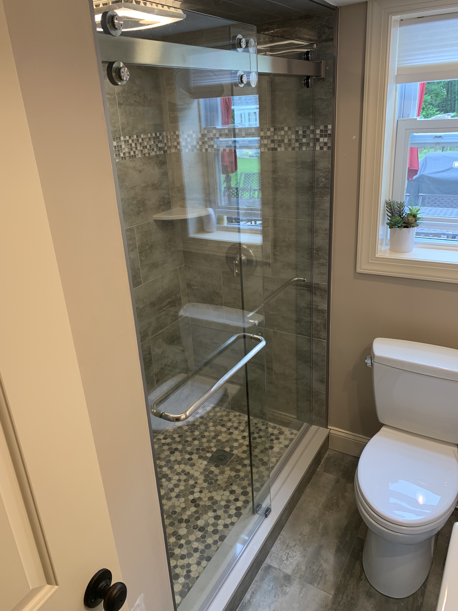Harmony Glass Cambridge Slider Door Installed by Harmony Glass NJ