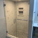 Door and Panel with Towel Bar