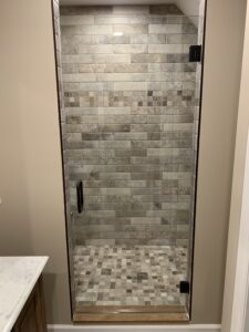 Single Pivot Door Installation by Harmony Glass NJ